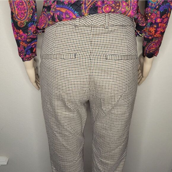 Zara Womens Houndstooth High Rise Skinny Trouser Pants - Picture 7 of 12